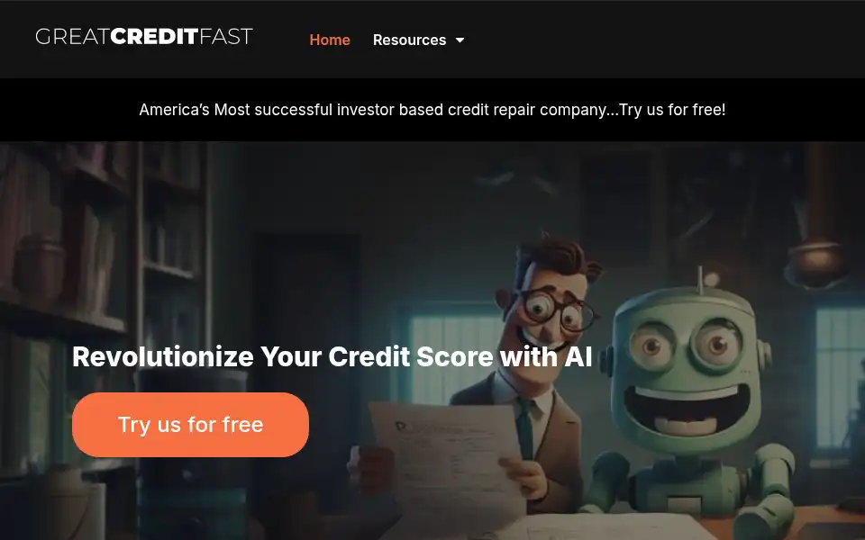 Screenshot of greatcreditfast.com