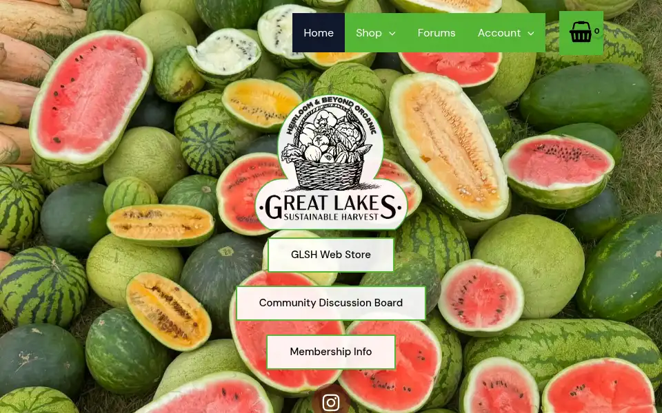 Screenshot of greatlakessustainableharvest.com