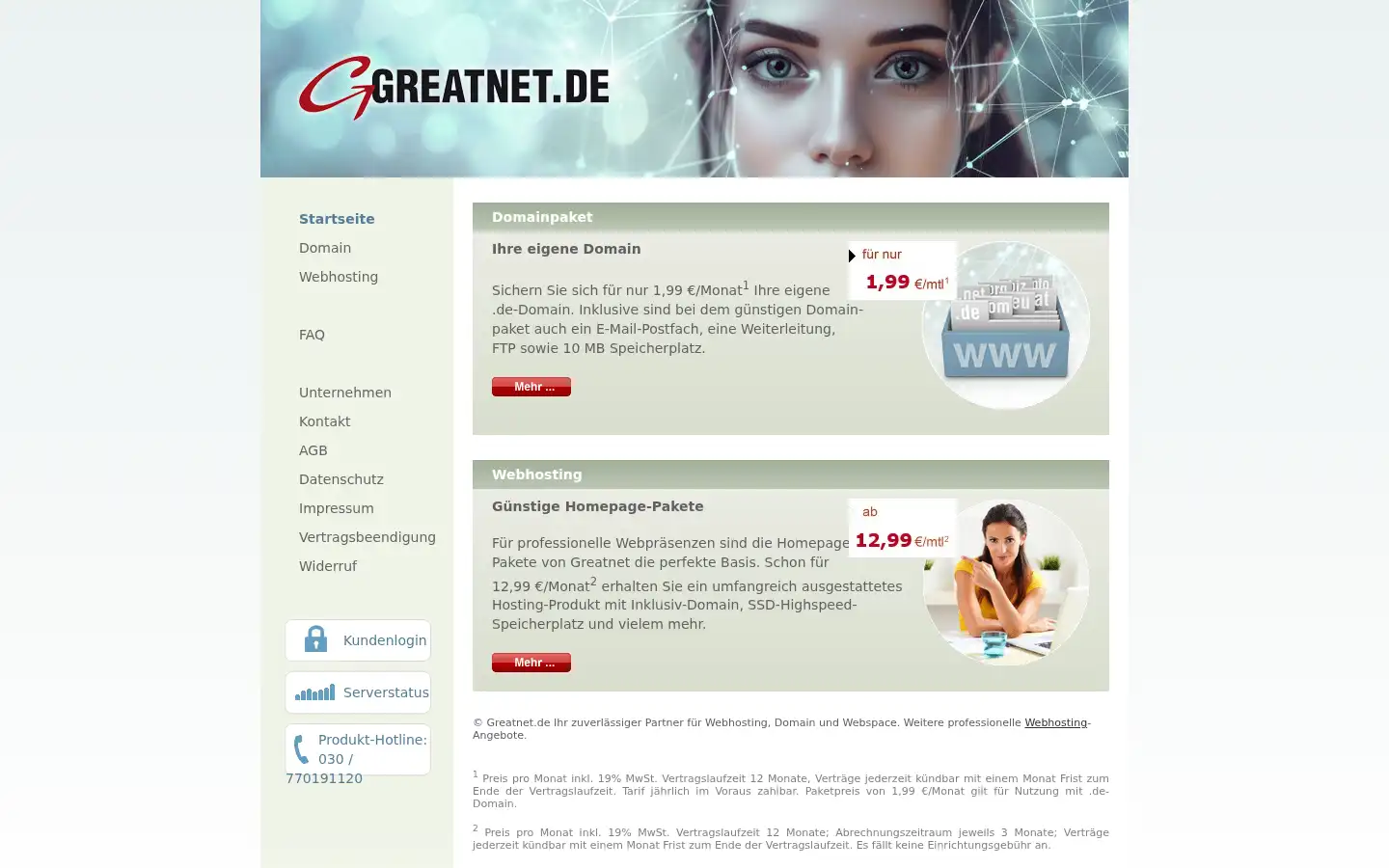 Screenshot of greatnet.de