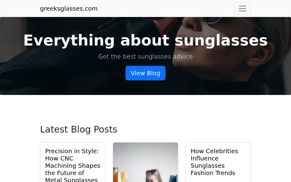 Screenshot of greeksglasses.com