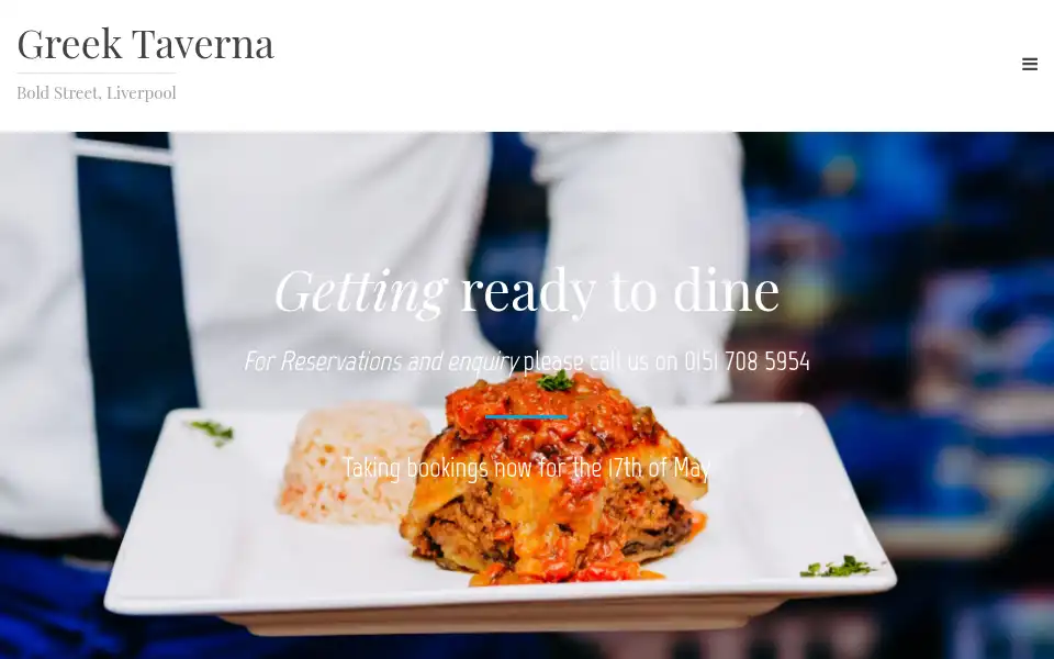 Screenshot of greektavernaliverpool1.co.uk