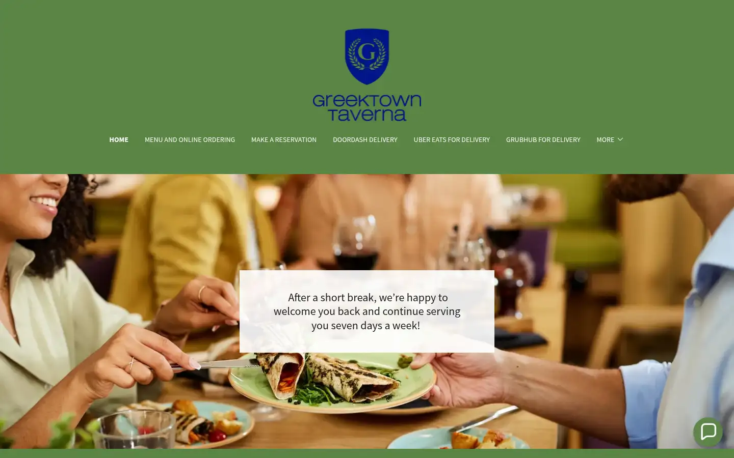 Screenshot of greektowntaverna.com