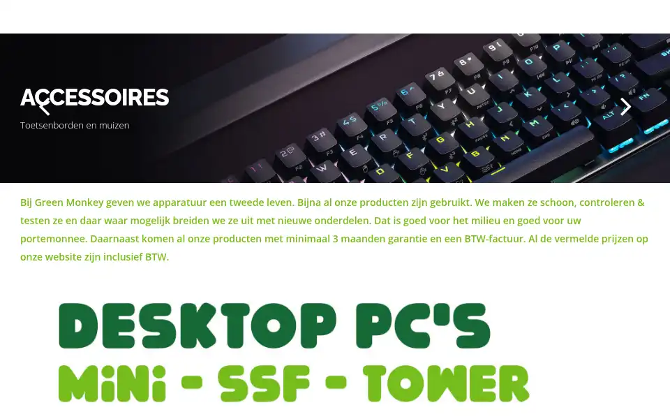 Screenshot of green-monkey.nl