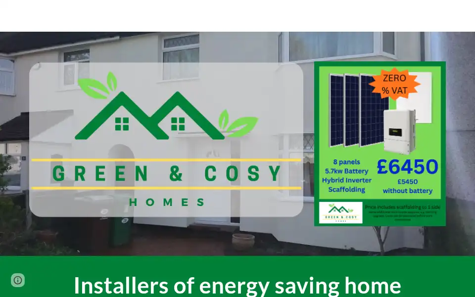 Screenshot of greenandcosy.co.uk