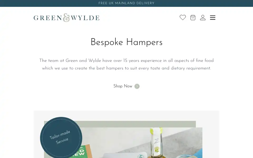 Screenshot of greenandwylde.com