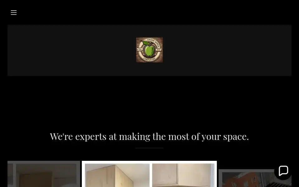 Screenshot of greenapplecarpentry.com