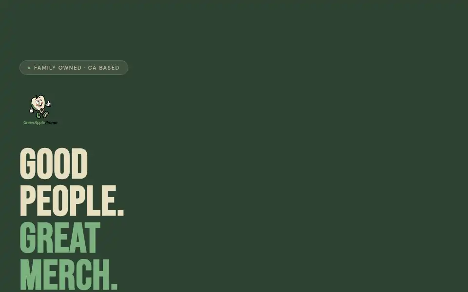 Screenshot of greenapplepromo.com