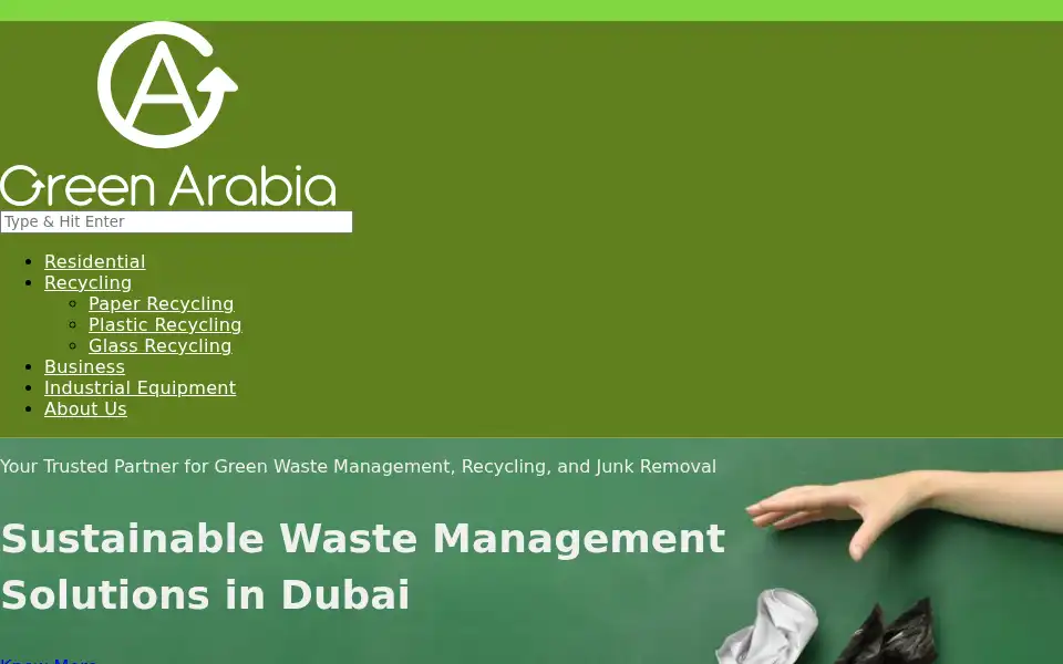 Screenshot of greenarabiame.com