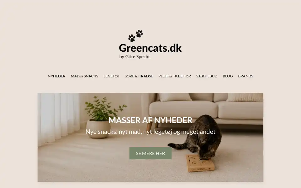Screenshot of greencats.dk