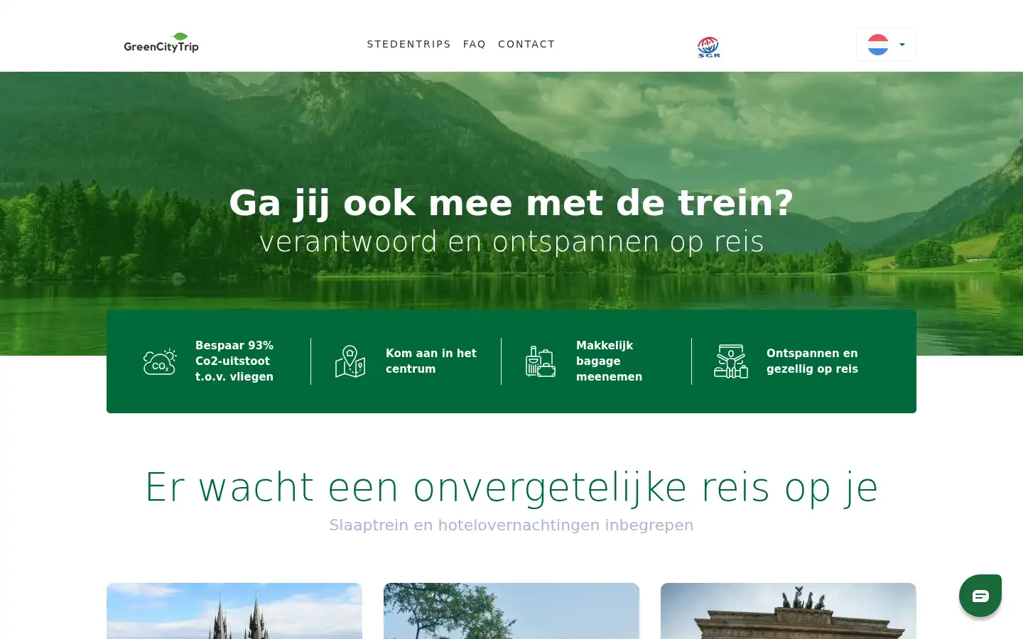 Screenshot of greencitytrip.nl