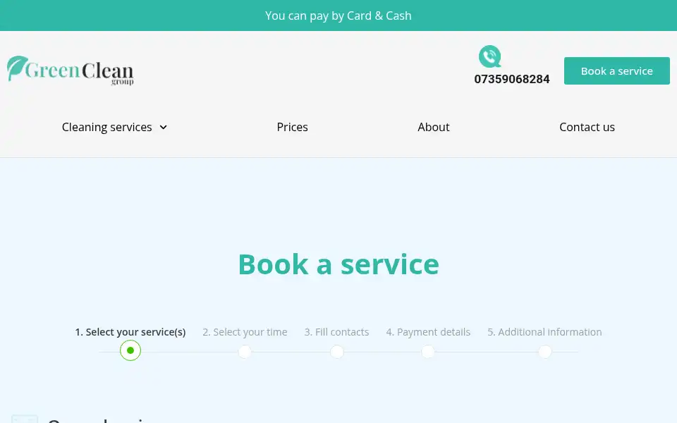 Screenshot of greencleangroup.co.uk
