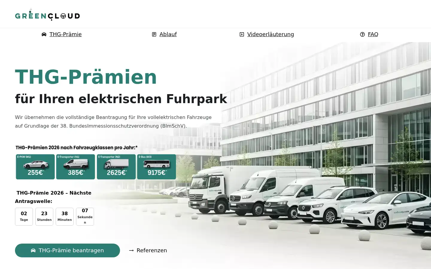 Screenshot of greencloud-thg.de