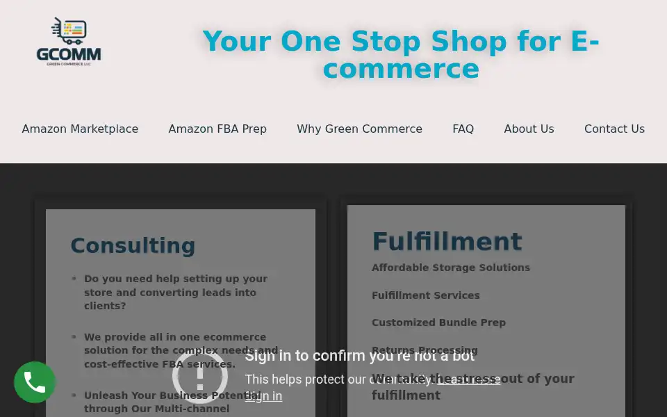 Screenshot of greencommerce.biz