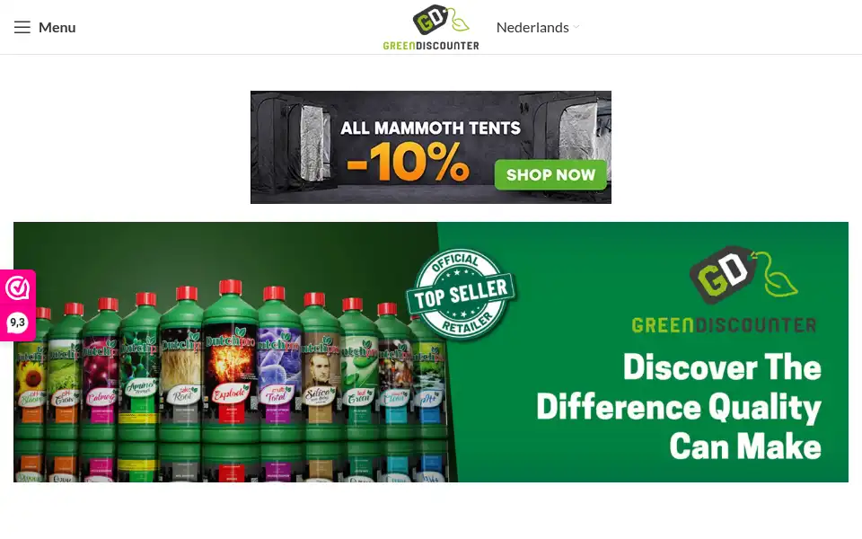 Screenshot of greendiscounter.com