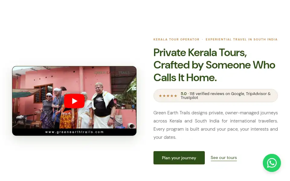 Screenshot of greenearthtrails.com