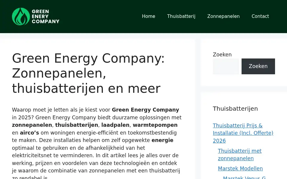Screenshot of greenenergycompany.nl