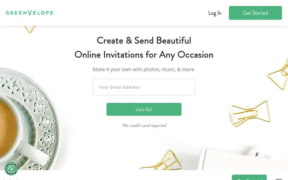 Screenshot of greenenvelope.com