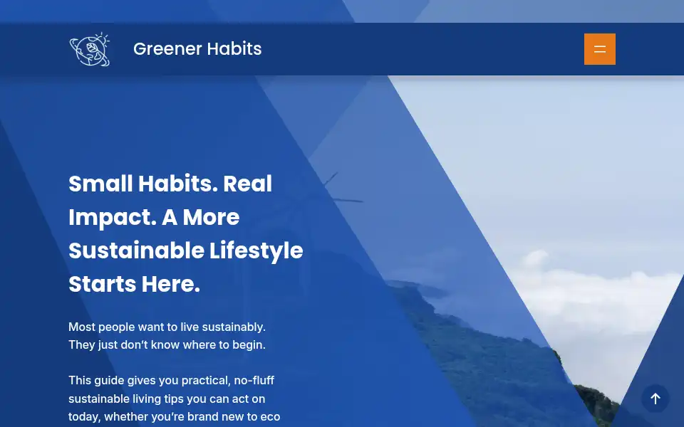 Screenshot of greenerhabits.com