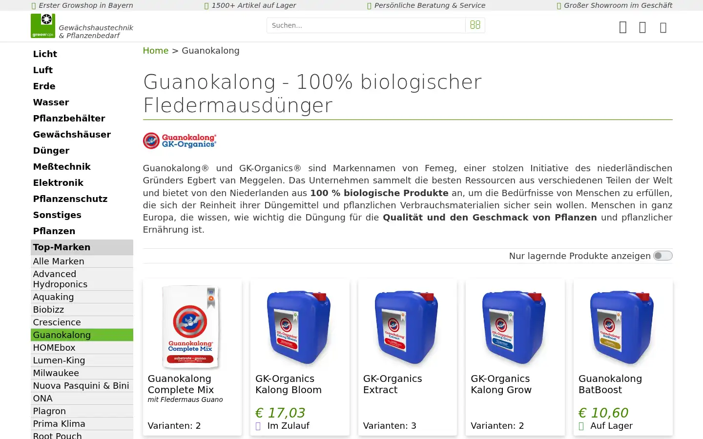 Screenshot of greenhope.de