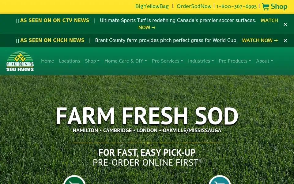 Screenshot of greenhorizons.net