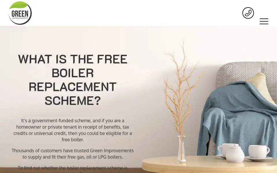 Screenshot of greenimprovements.co.uk