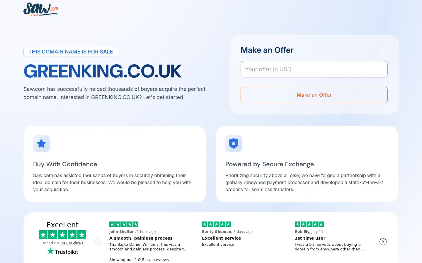 Screenshot of greenking.co.uk