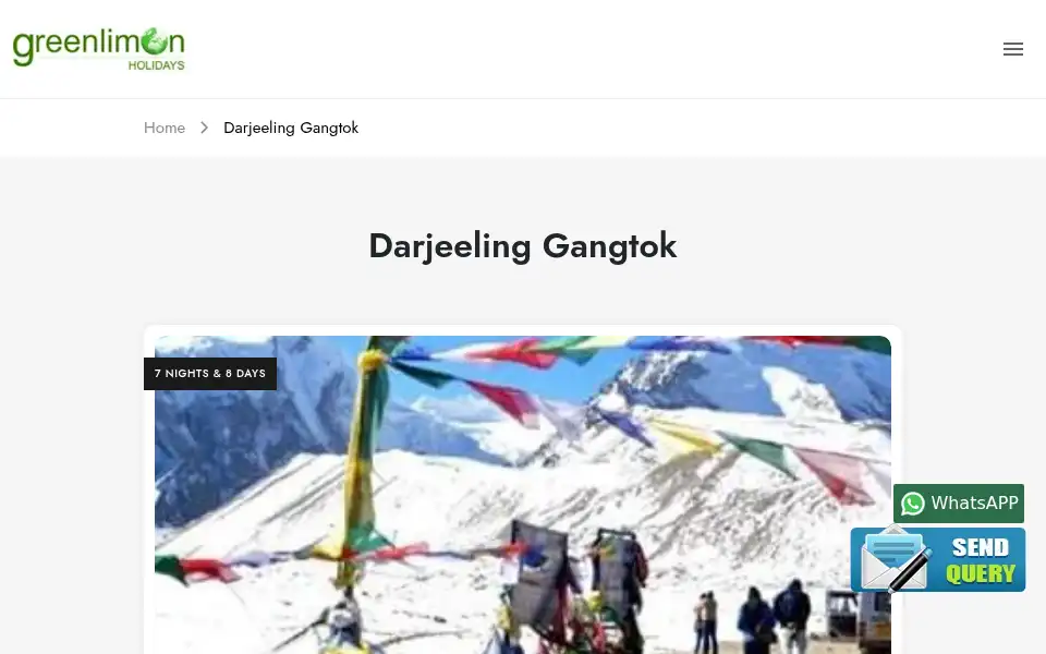 Screenshot of greenlimonholidays.com