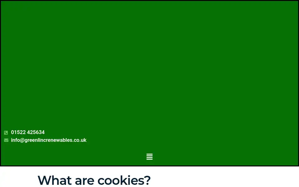 Screenshot of greenlincrenewables.co.uk