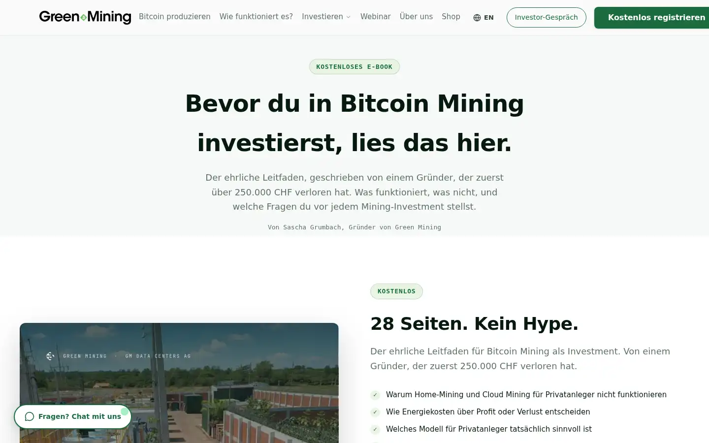 Screenshot of greenminingdao.io