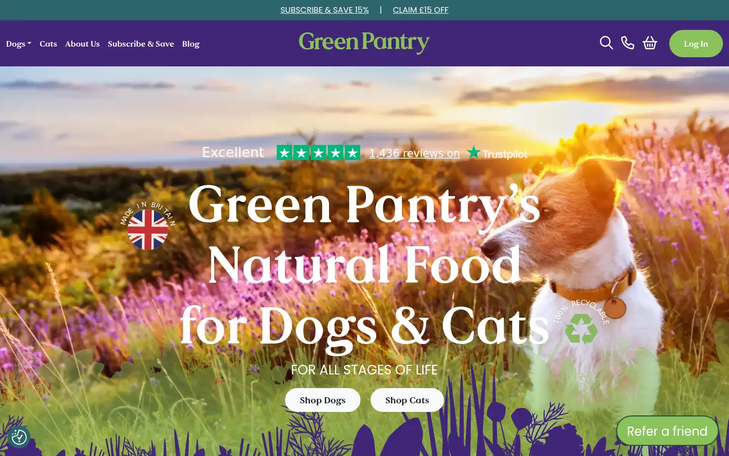 Screenshot of greenpantry.co.uk