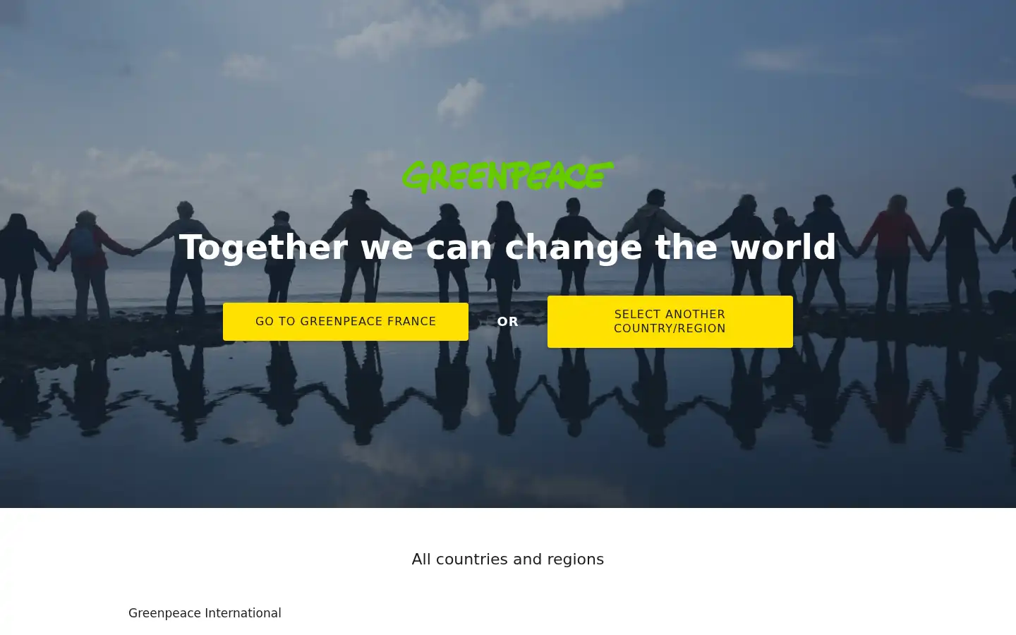 Screenshot of greenpeace.org