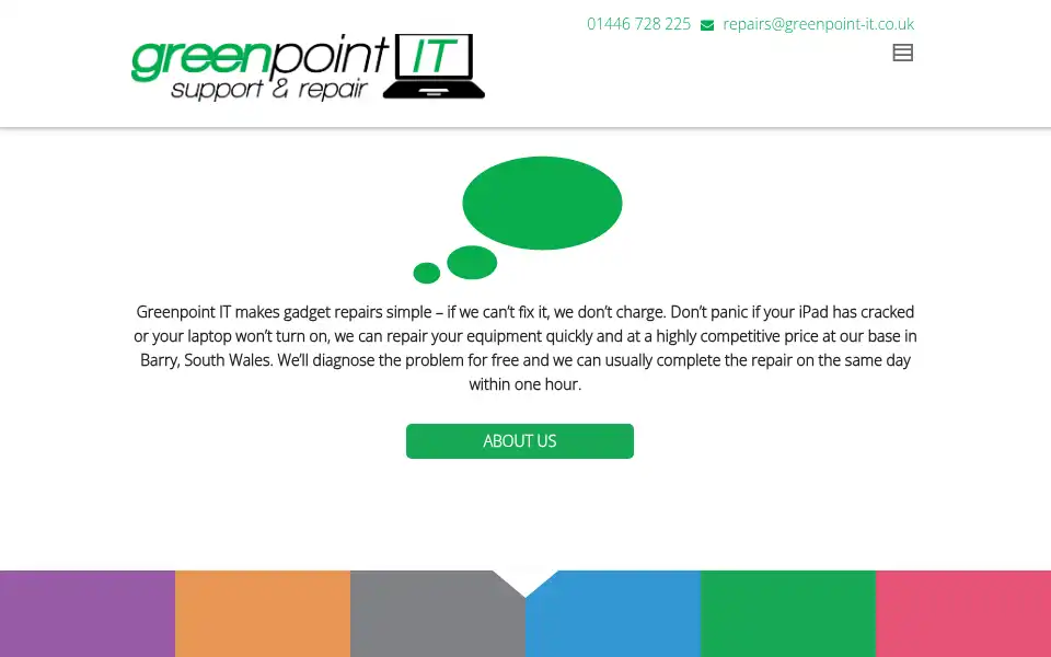 Screenshot of greenpoint-it.co.uk