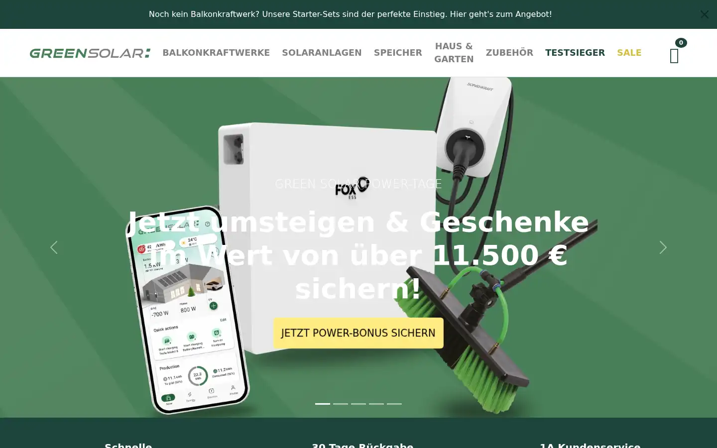 Screenshot of greensolar.at