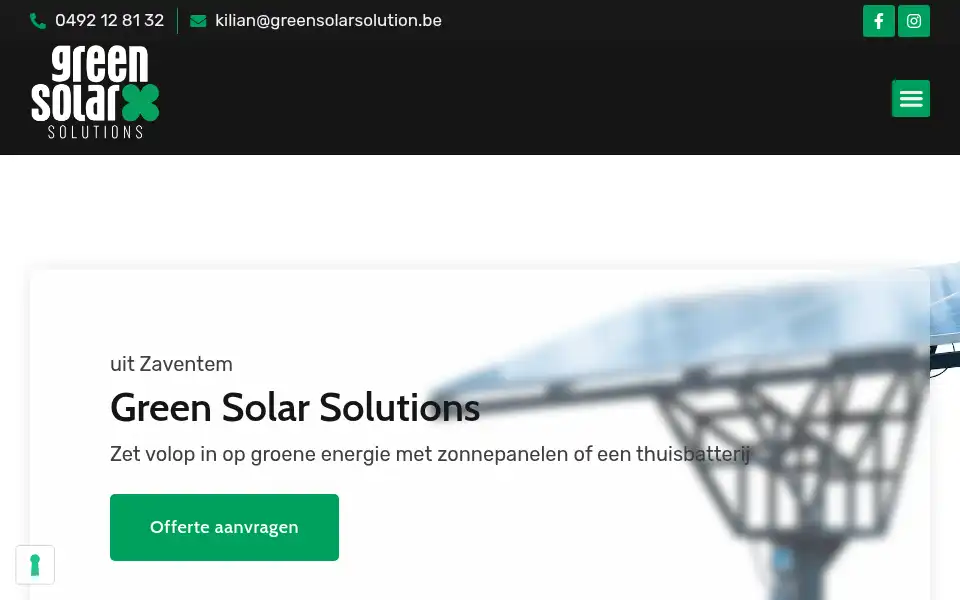 Screenshot of greensolarsolution.be