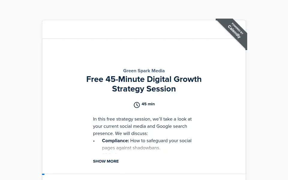 Screenshot of greensparkmedia.com