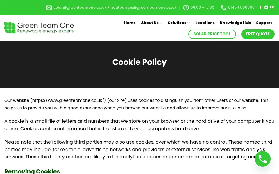 Screenshot of greenteamone.co.uk