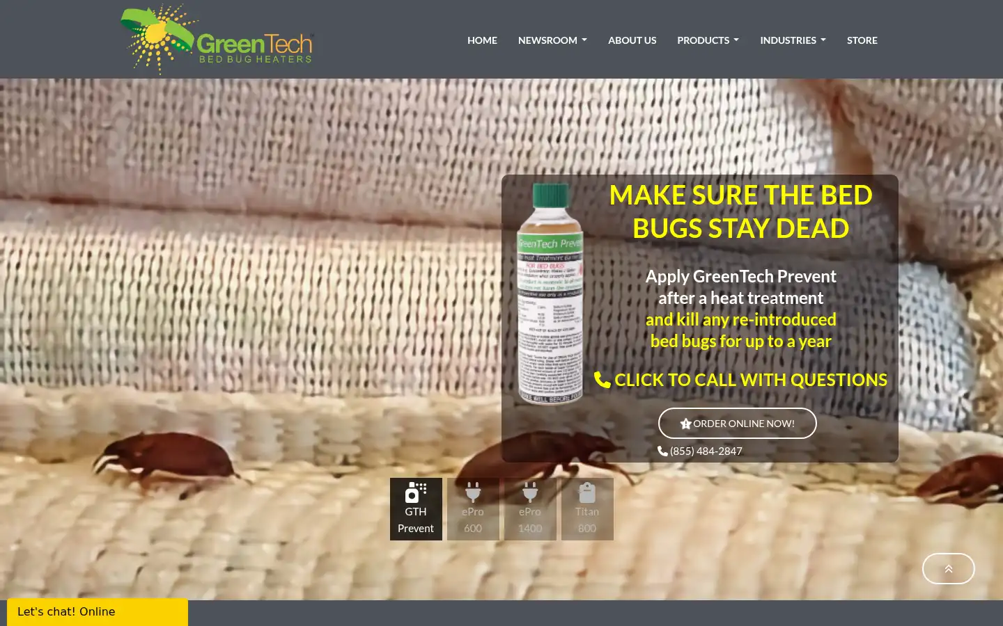 Screenshot of greentechheat.com