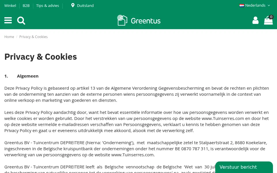 Screenshot of greentus.com
