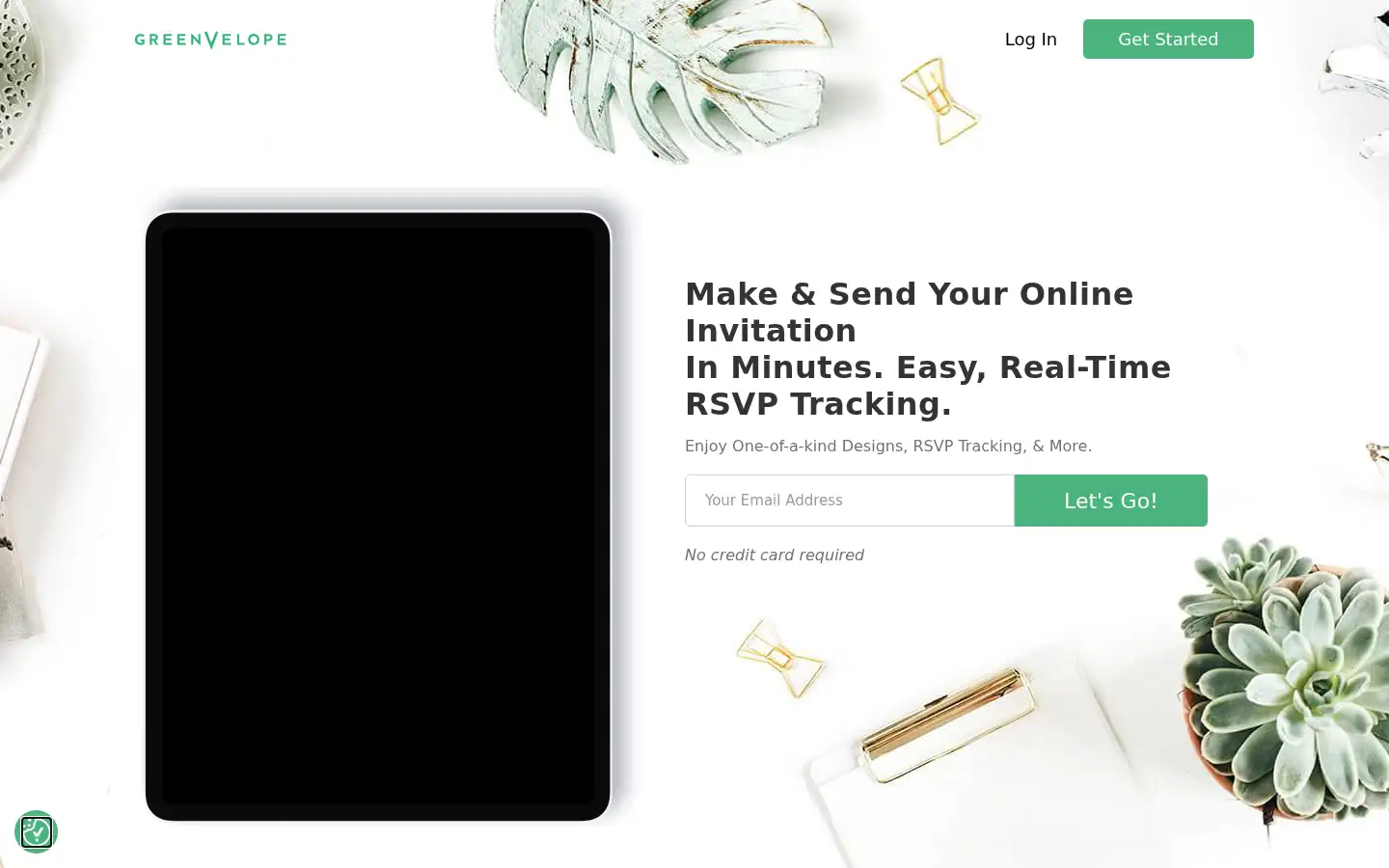 Screenshot of greenvelope.com