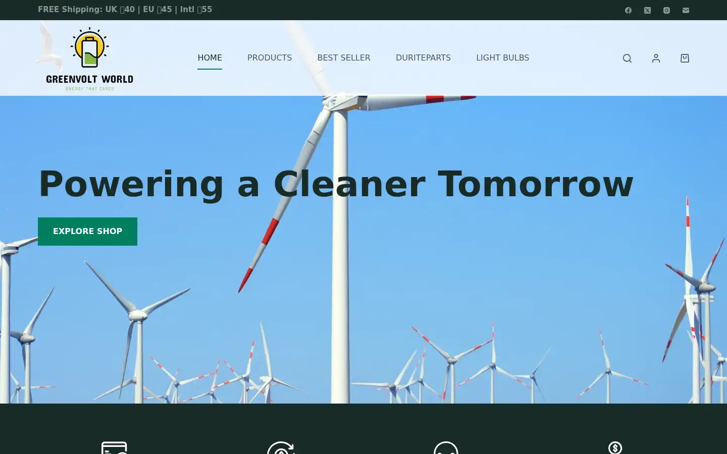 Screenshot of greenvoltworld.com