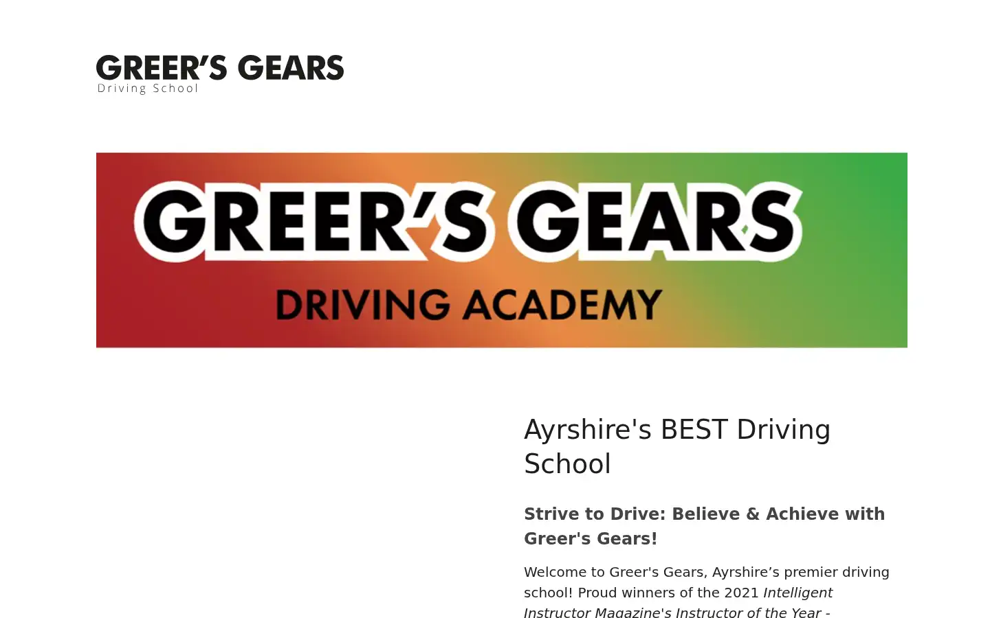 Screenshot of greersgears.co.uk