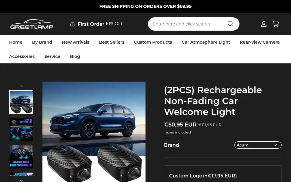 Screenshot of greetlamp.com