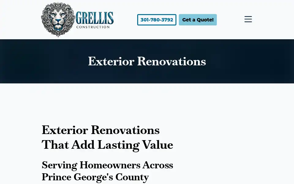 Screenshot of grellisconstruction.com