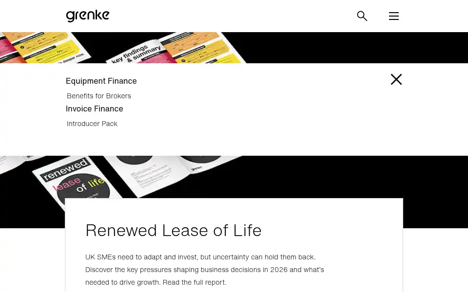 Screenshot of grenke.co.uk