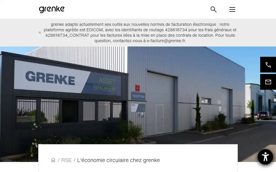 Screenshot of grenke.fr