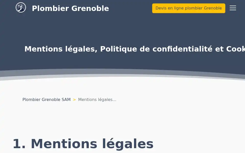 Screenshot of grenoble-plombier-sam.fr