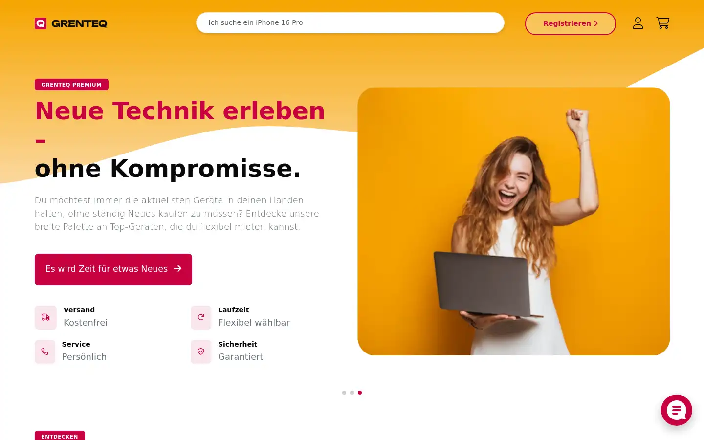 Screenshot of grenteq.com