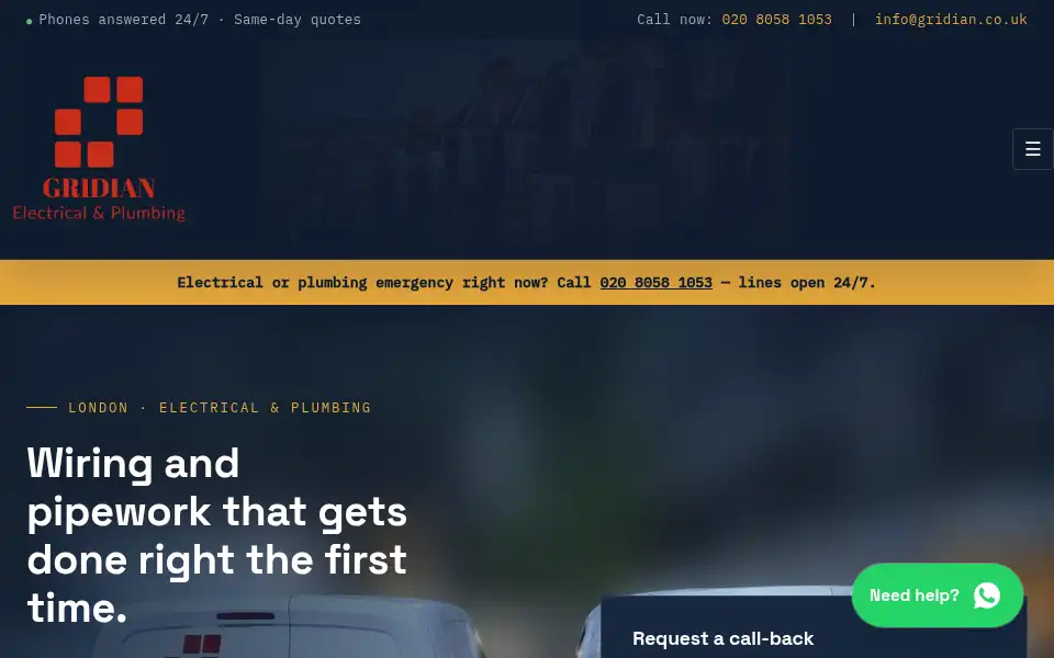 Screenshot of gridian.co.uk