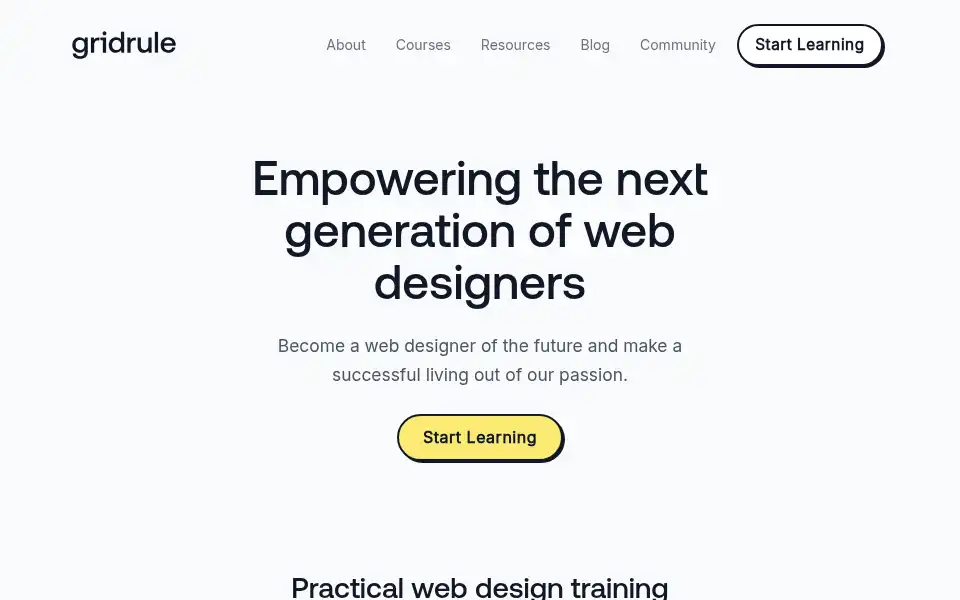 Screenshot of gridrule.com