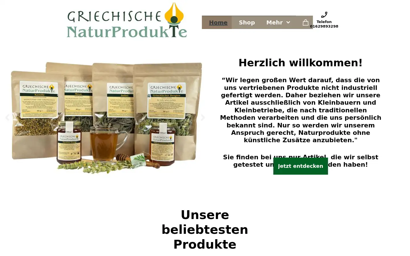 Screenshot of griechische-naturprodukte.de